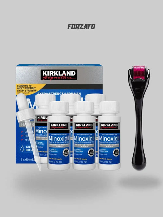 Combo - KIT Minoxidil Kirkland x6 + Dermaroller 0.50mm